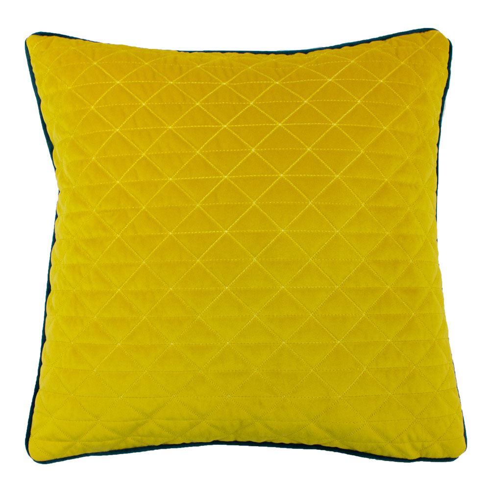 Riva Home Quartz Geometric Quilted Diamond Stitch Piped Cushion Cover