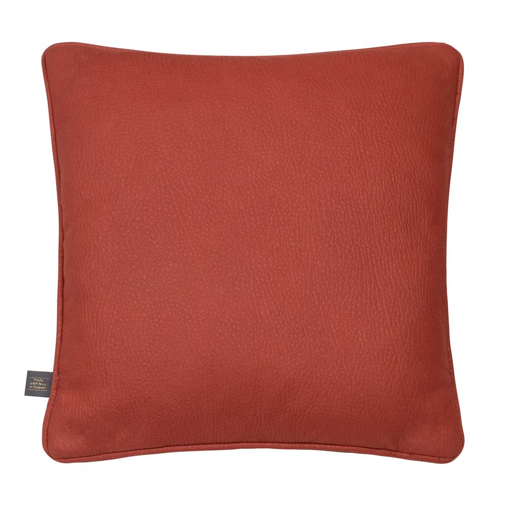 Scatter Box Chloe Vegan Leather Textured Feather Filled Piped Edge Cushion