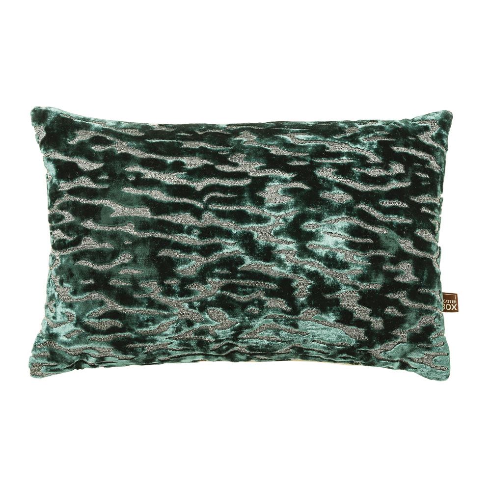 Scatter Box Tigris Cut Velvet Feather Filled Cushion