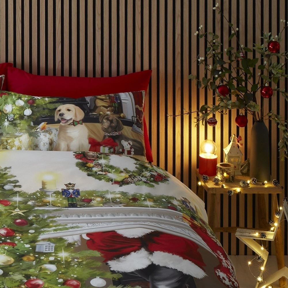 Fusion Christmas Tree Print Easy Care Duvet Cover Set