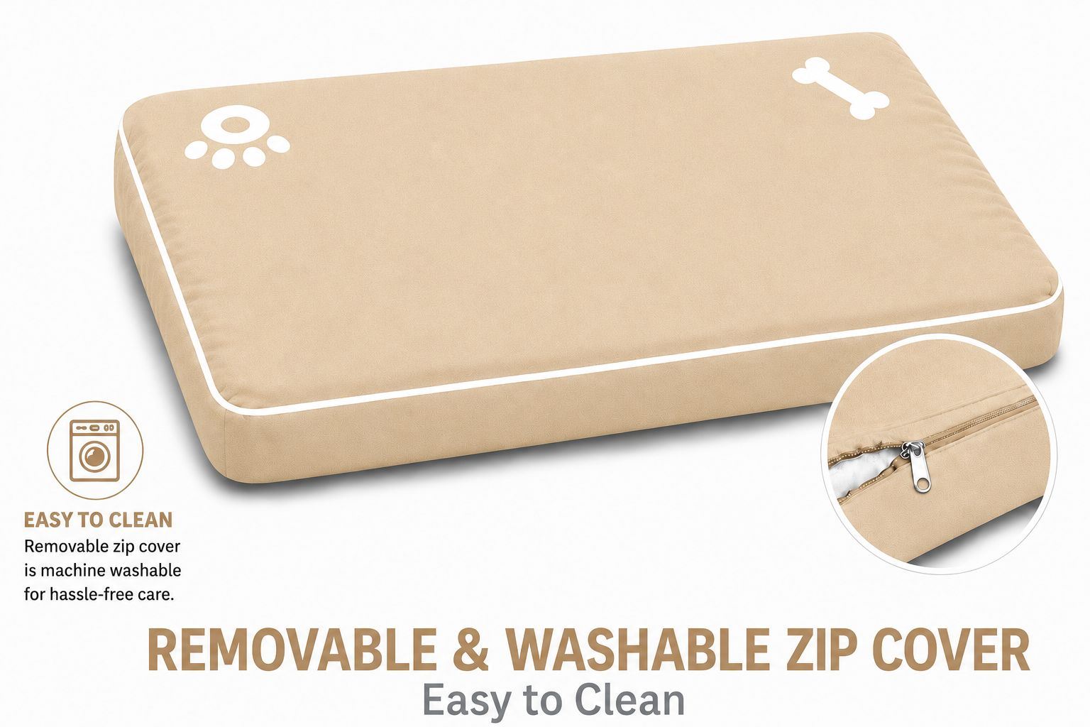 Night Zone Super Soft Bone & Paw Pet Bed Mat