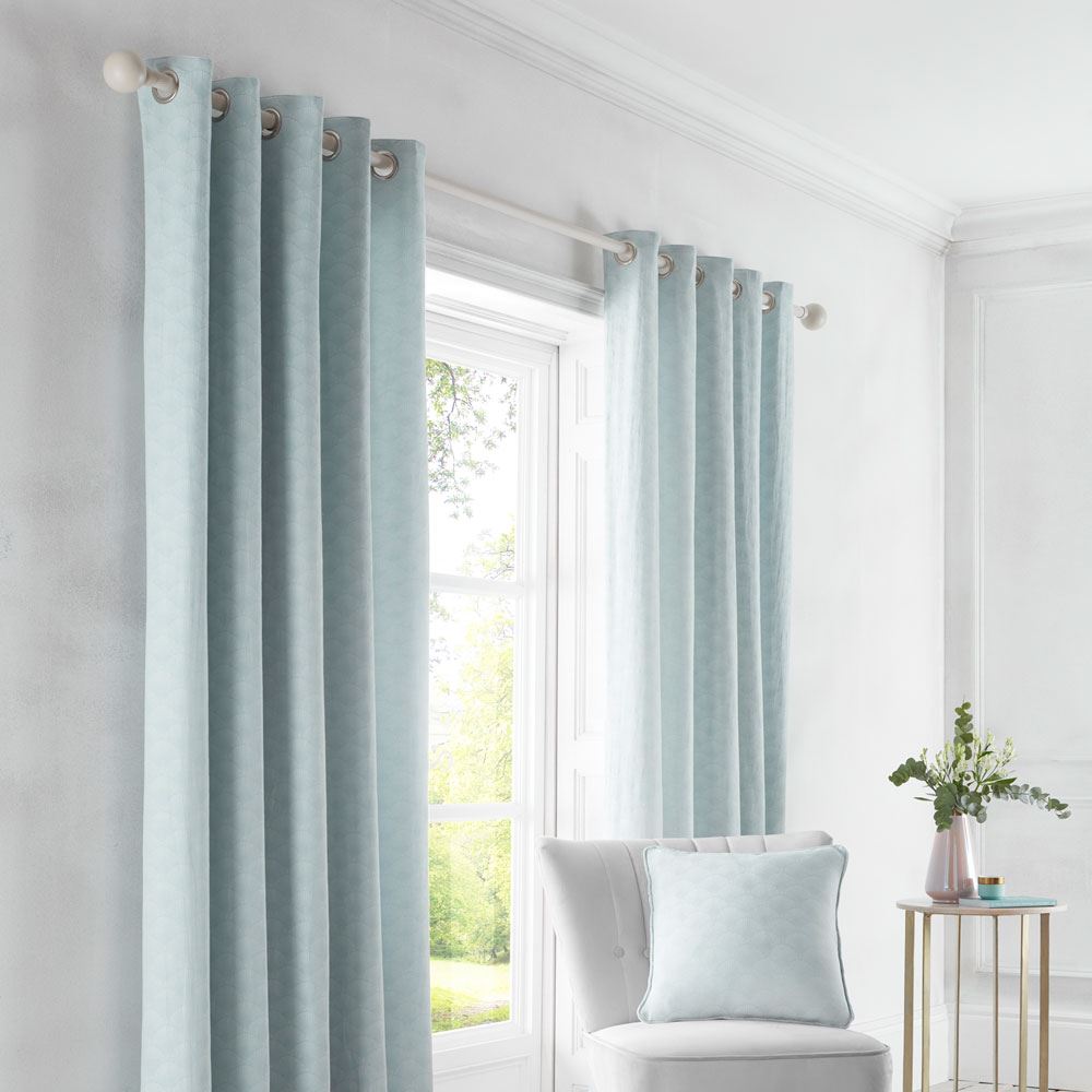 Dreams & Drapes Tiffany Art Deco Jacquard Eyelet Lined Curtains
