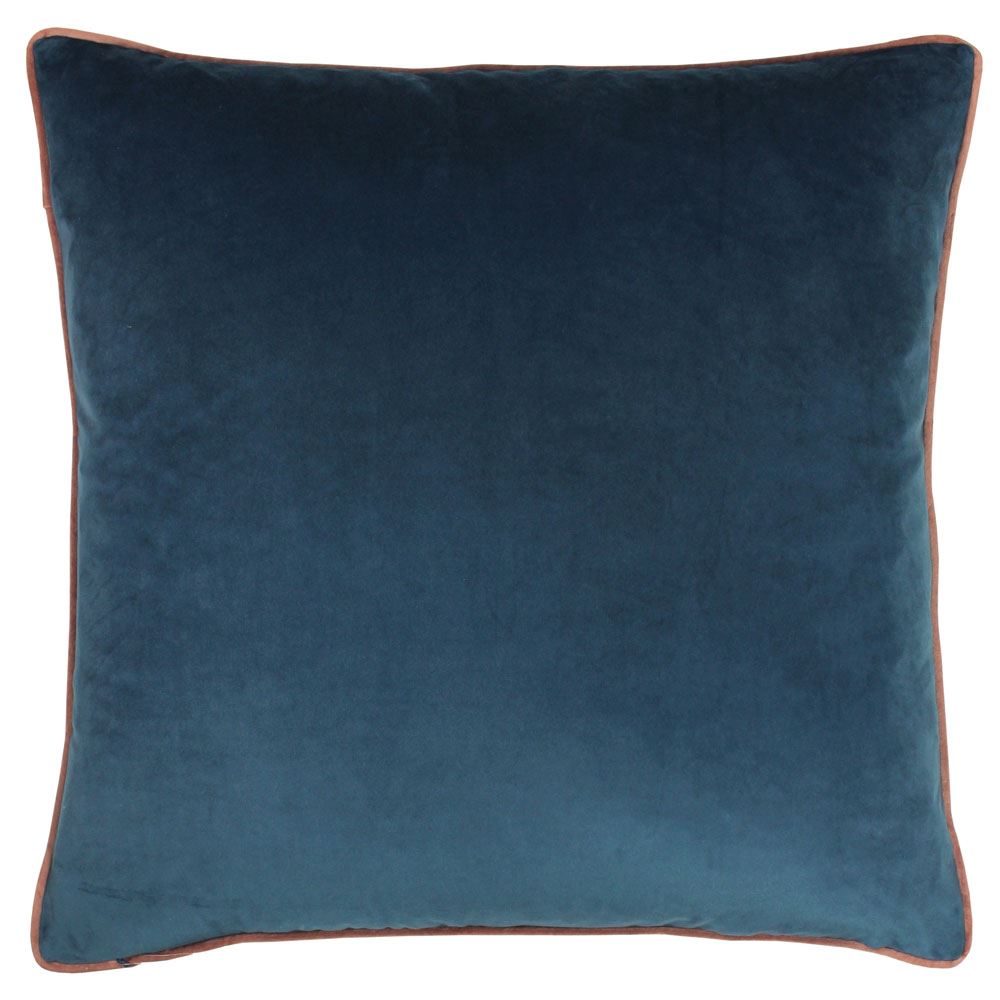 Riva Paoletti Meridian Faux Velvet Piped Cushion Cover