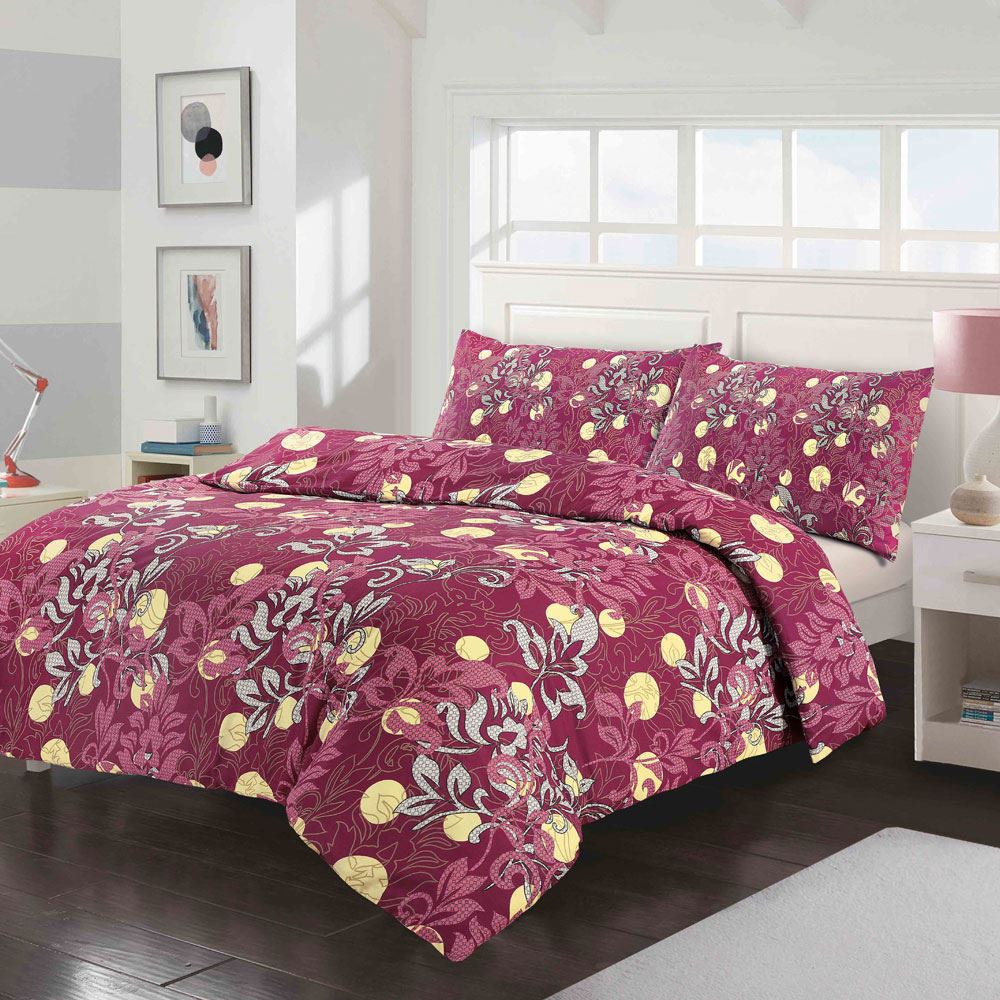 Night Zone Amelia Floral Reversible Duvet Cover Set