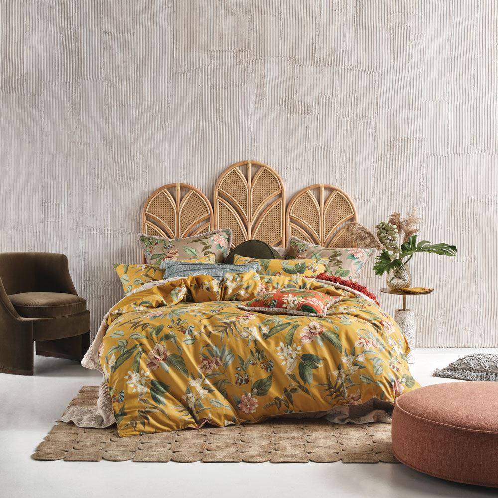 Linen House Anastacia Botanical Print 100% Cotton Reversible Duvet Cover Set