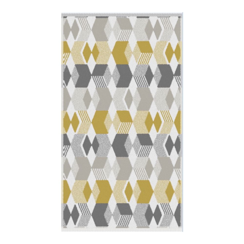 Fusion Hexagon Jacquard 100% Cotton 550gsm Bath Towel