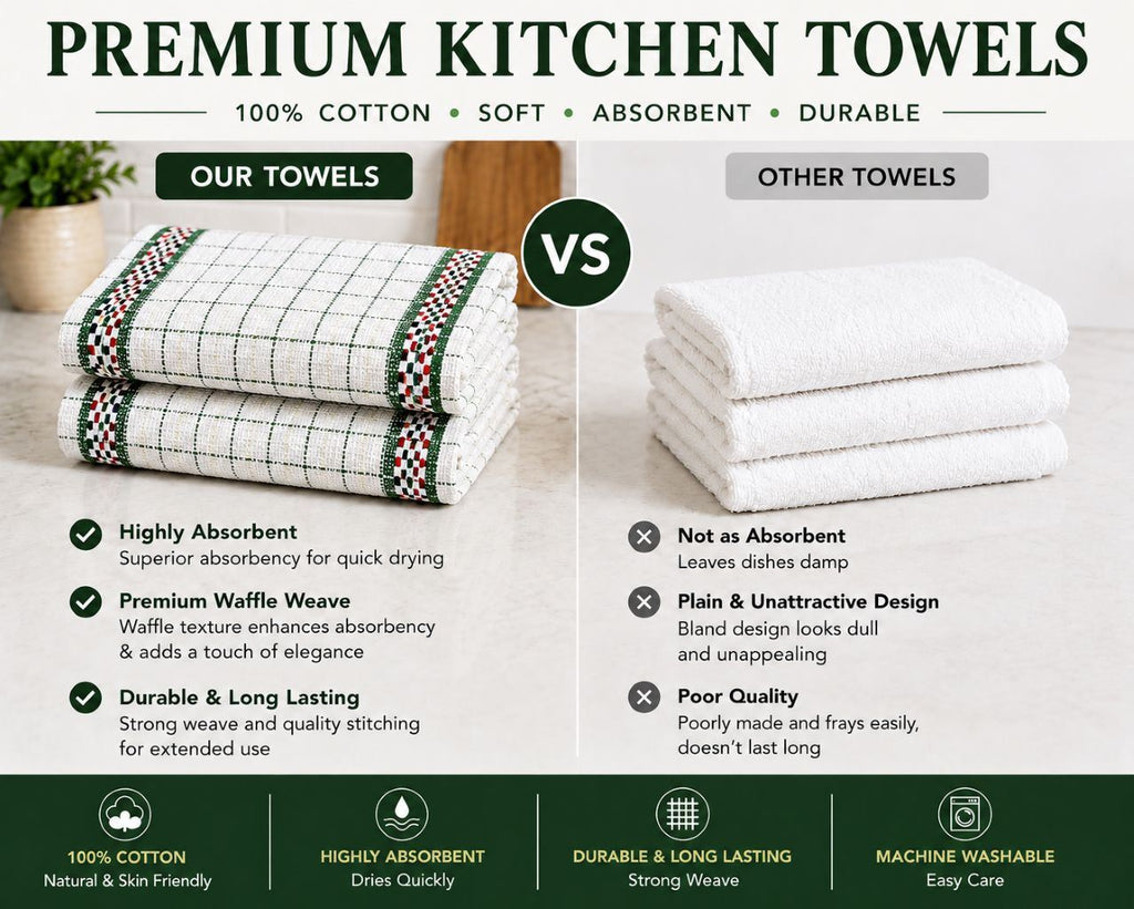 Night Zone Pack of 2 Hawai Tea Towels 100% Cotton