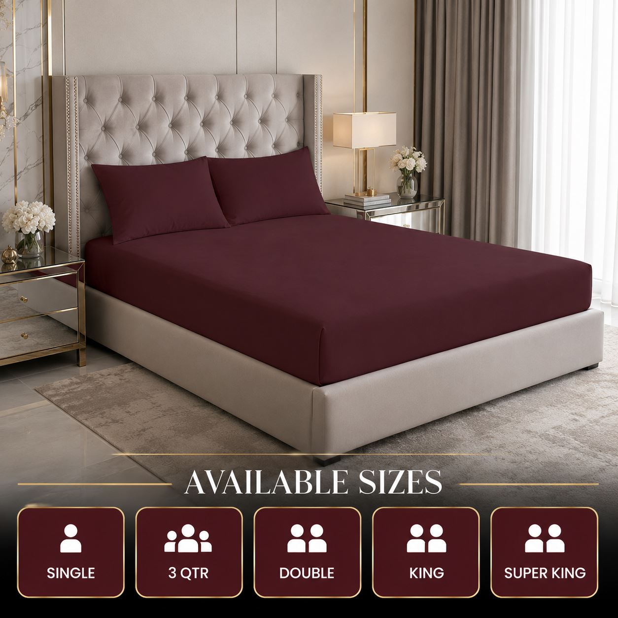 Night Zone Easy-care extra deep fitted sheets