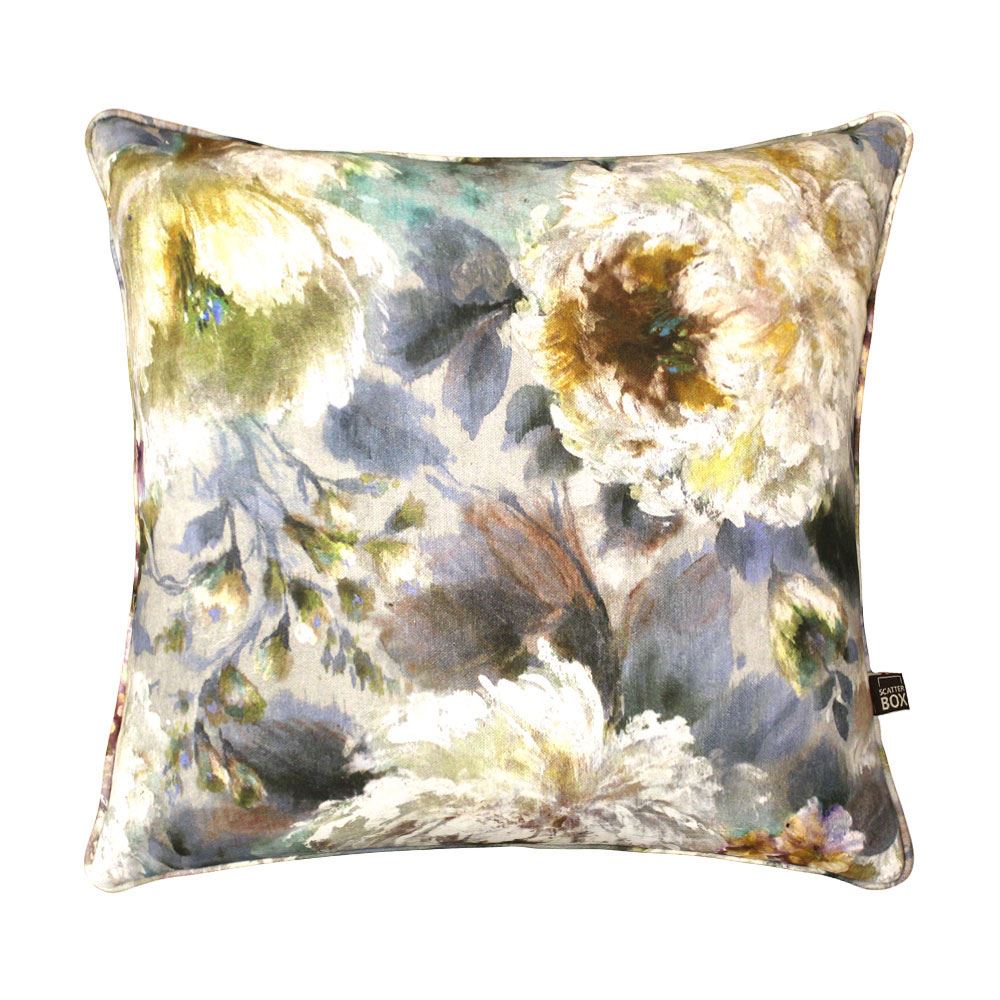 Scatter Box Primavera Floral Feather Filled Piped Cushion