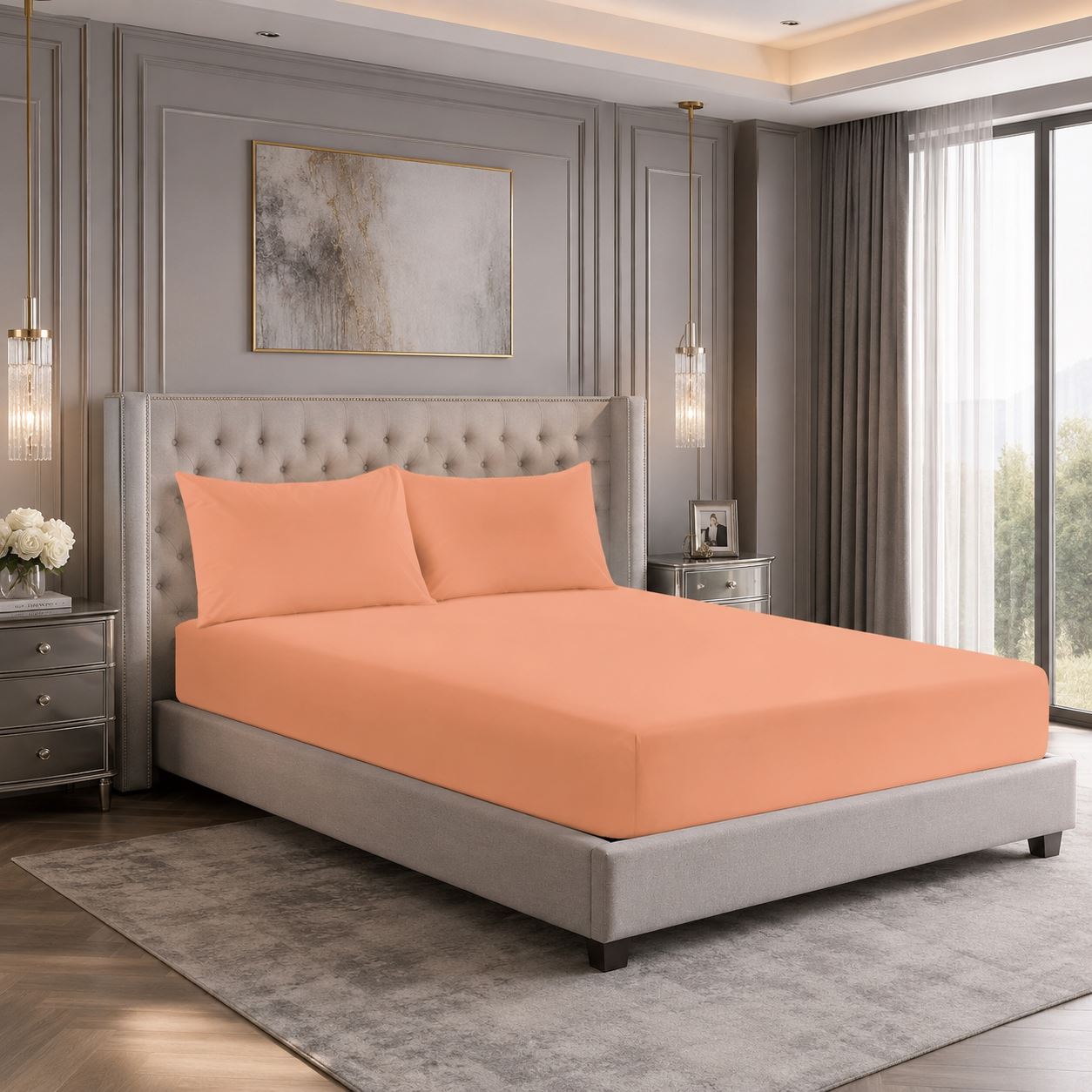 Night Zone Easy-care extra deep fitted sheets