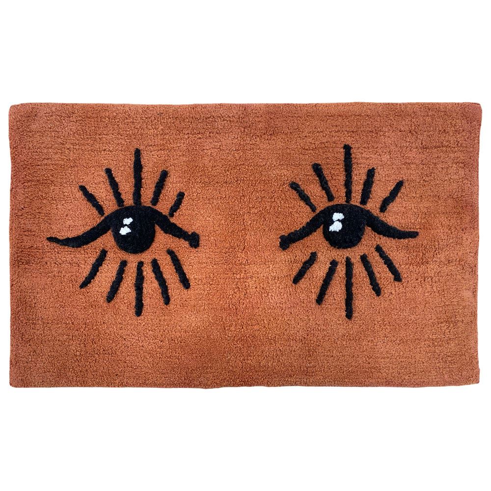 Furn Theia Mystical Abstract Eyes Jacquard 100% Cotton Bath Mat