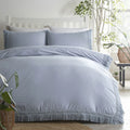 Appletree Boutique Tasha Trellis Lace Embroidered 100% Cotton Duvet Cover Set