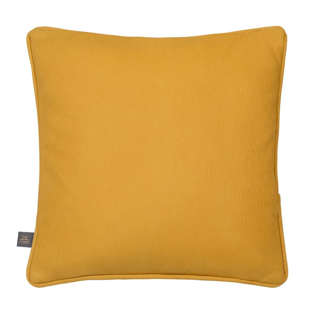 Scatter Box Chloe Vegan Leather Textured Feather Filled Piped Edge Cushion