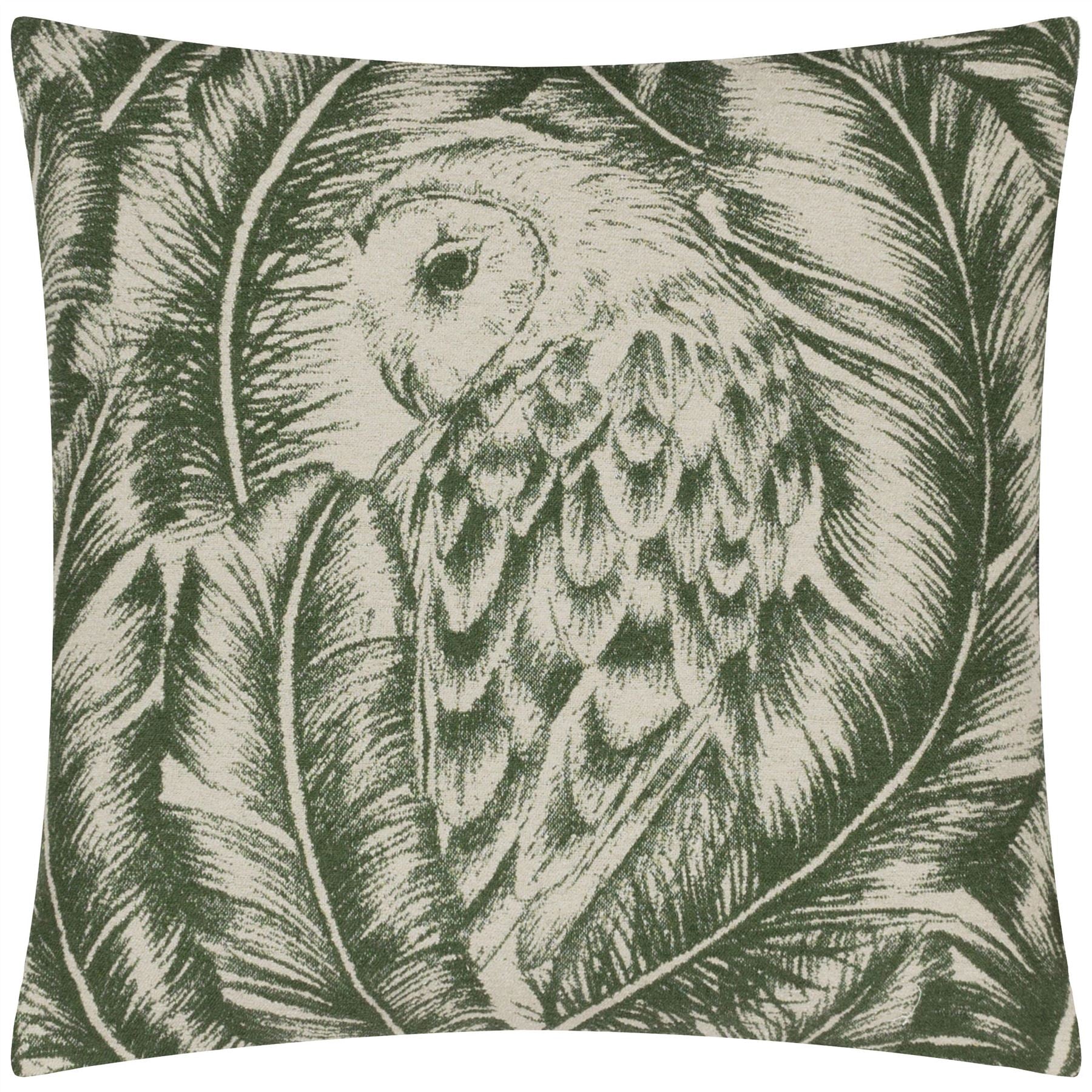 Wylder Albus Owl Chenille Jacquard Cushion Cover