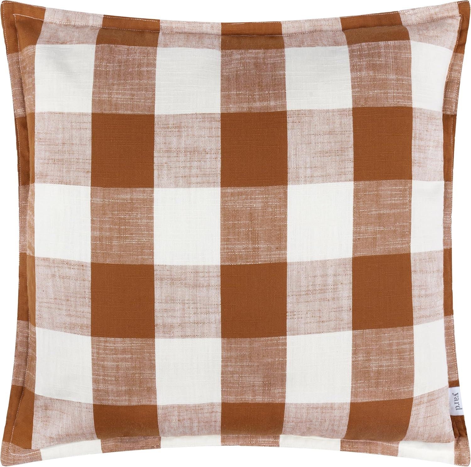 Yard Chesil Check Woven Water Resistant Outdoor Oxford Border Cushion Cover