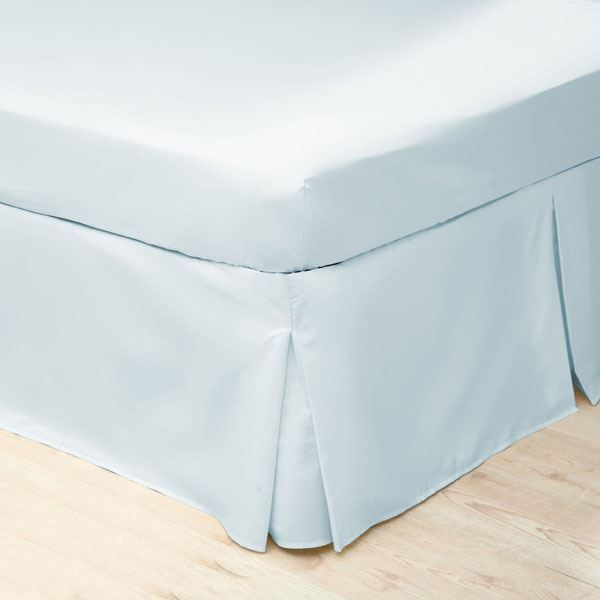 Belledorm Easycare Polycotton Percale 200 Thread Count Box Pleat Platform Valance, Duck Egg, Double