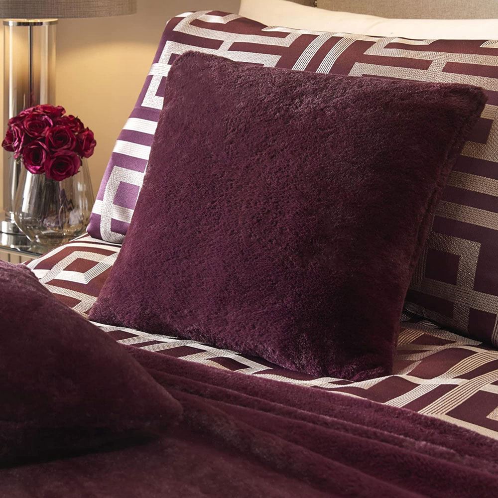 Soiree Lucie Soft Faux Fur Teddy Fleece Filled Cushion