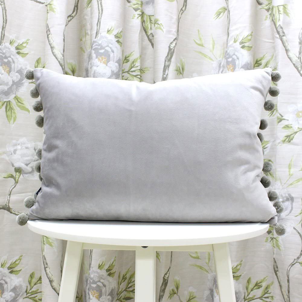 Riva Paoletti Fiesta Velvet Pom Pom Fringe Cushion Cover