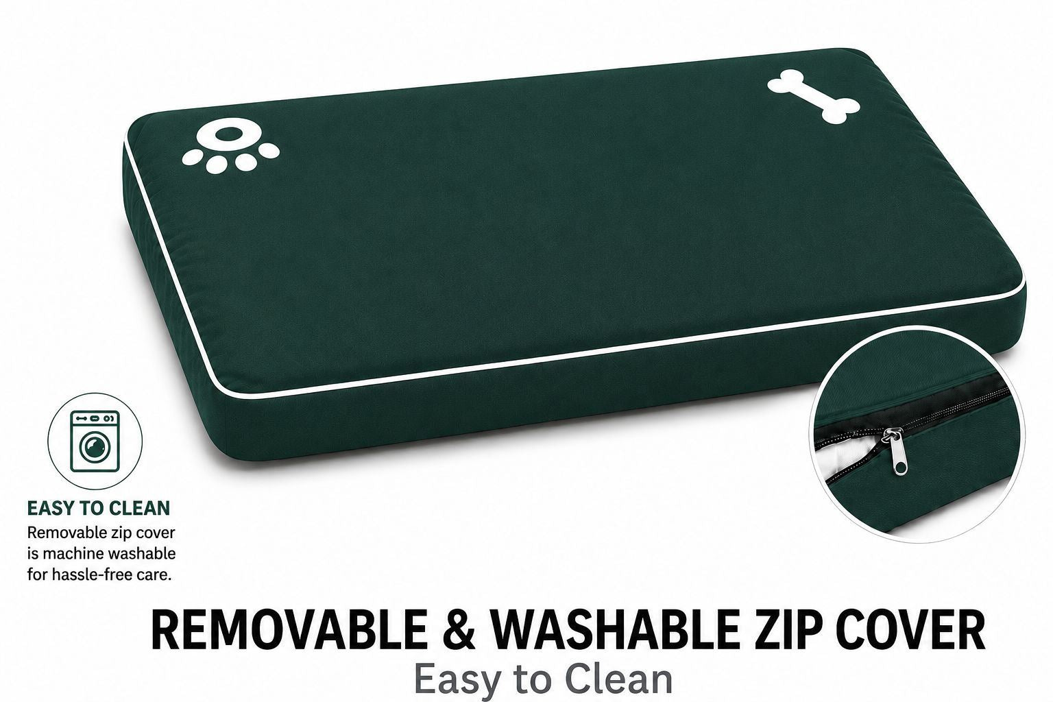 Night Zone Super Soft Bone & Paw Pet Bed Mat