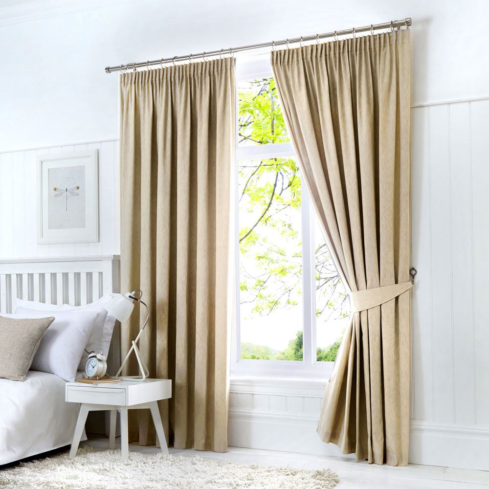 Fusion Dijon Blackout Pencil Pleat Lined Curtains