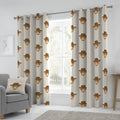 Fusion Highland Cow Print 100% Cotton Eyelet Lined Curtains