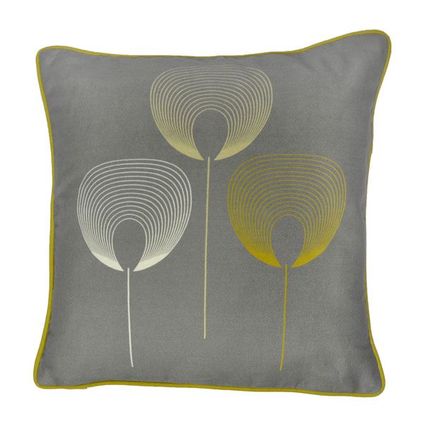 Fusion Delta Floral 100% Cotton Piped Filled Cushion