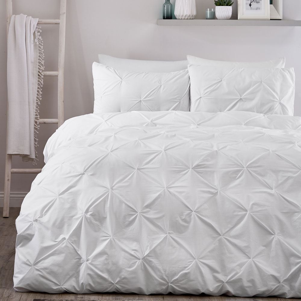 Serene Lara Ruched Easy Care Duvet Cover Set