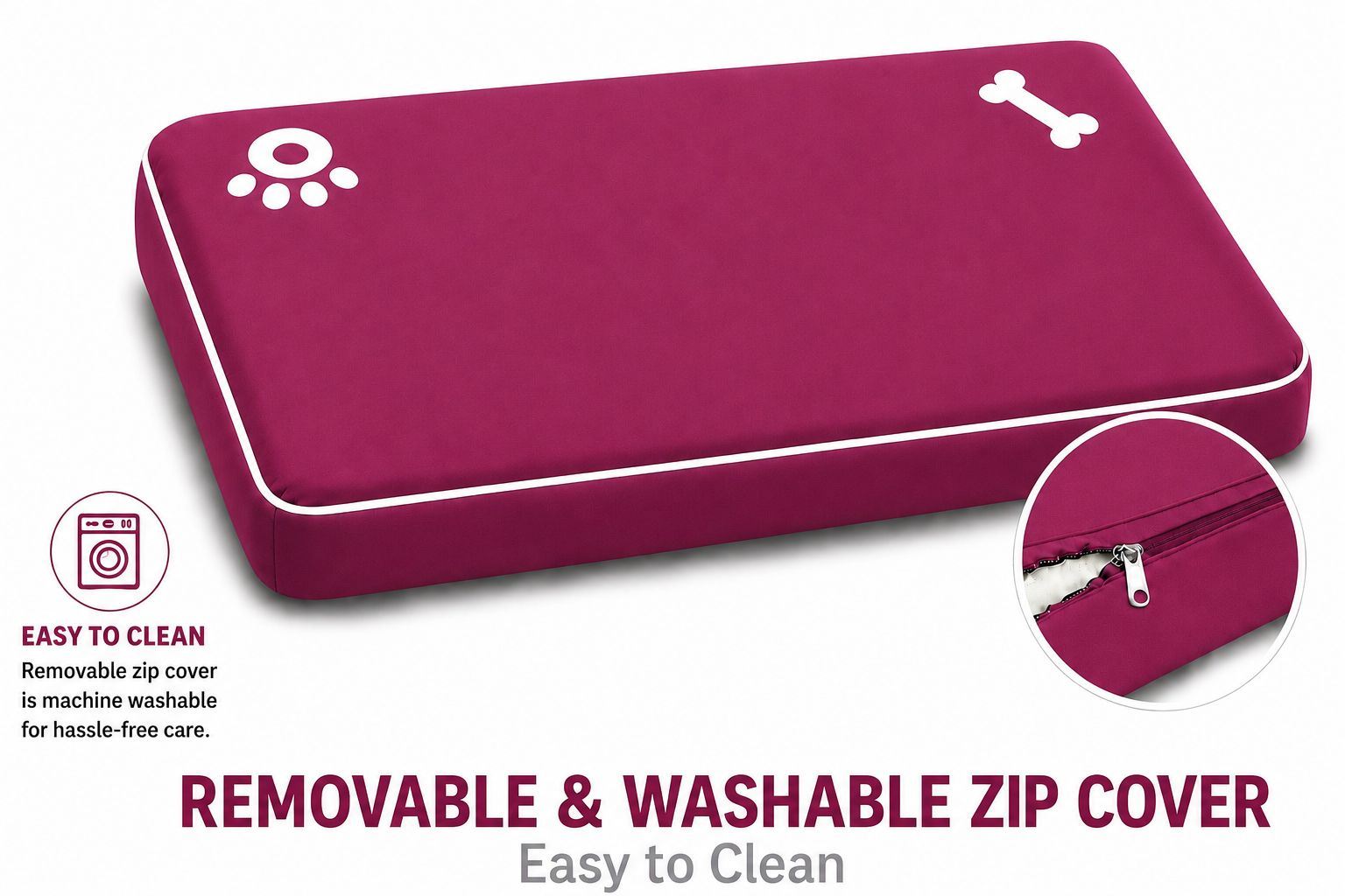Night Zone Super Soft Bone & Paw Pet Bed Mat