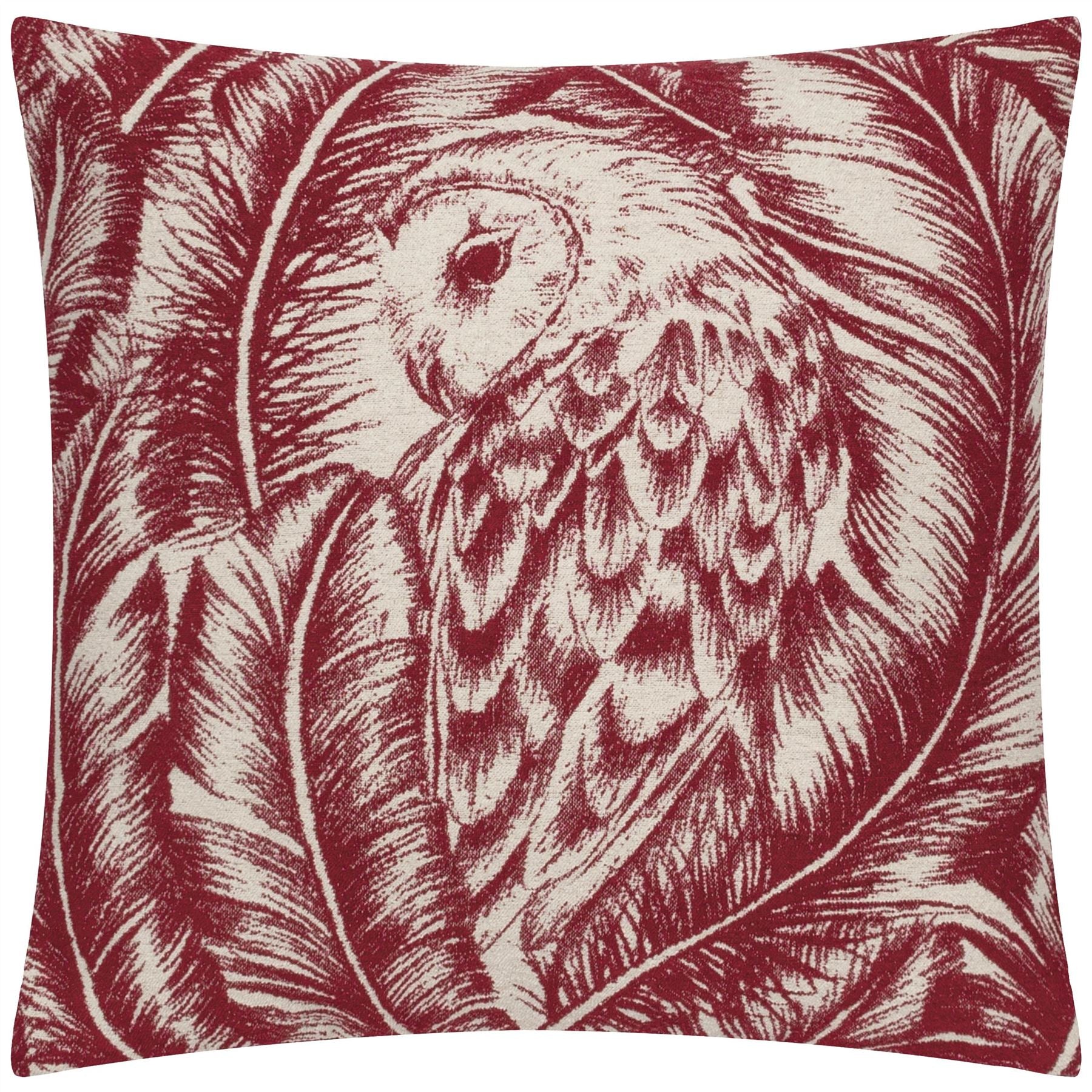 Wylder Albus Owl Chenille Jacquard Cushion Cover
