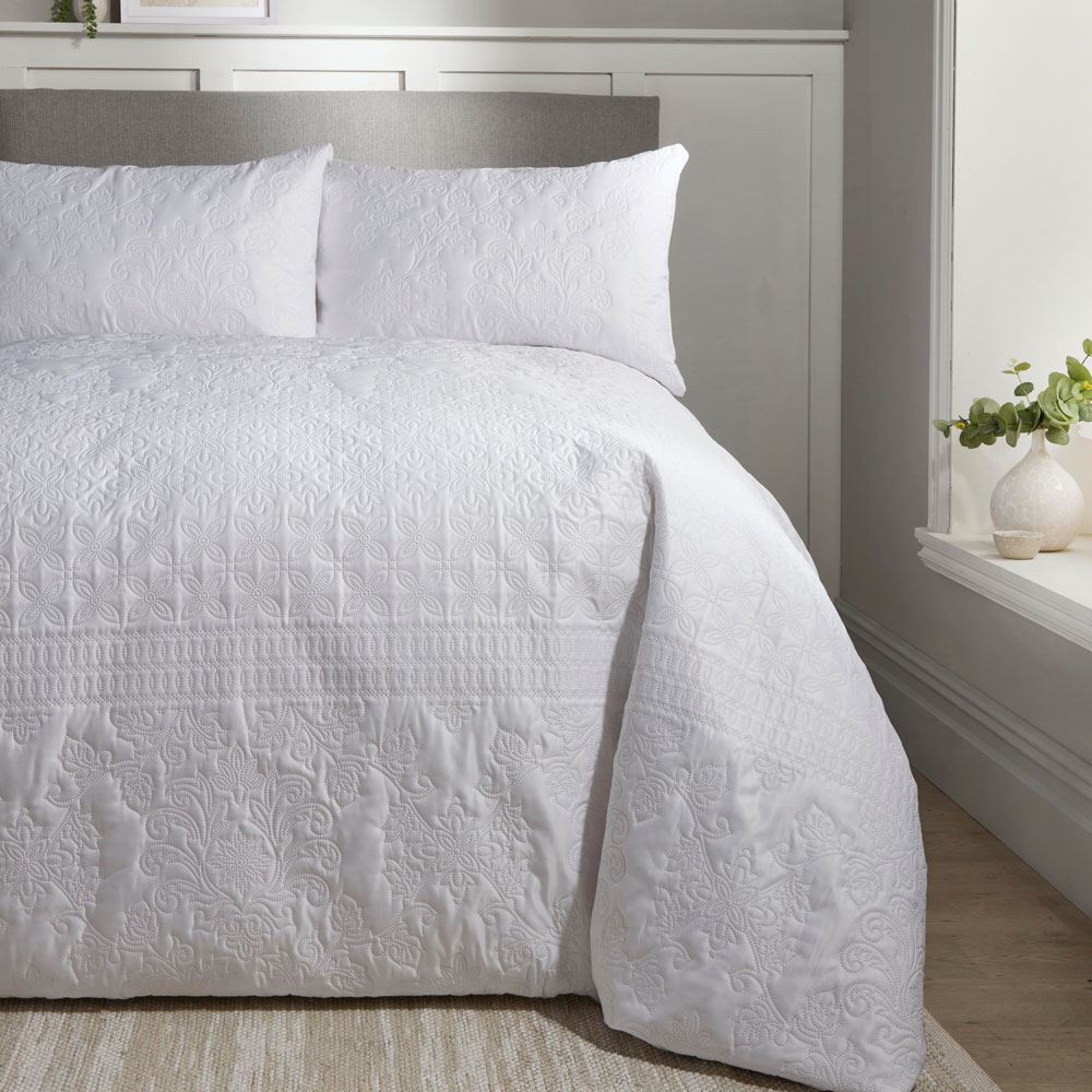 Serene Avery Stripe Pinsonic Textured Peach Skin Duvet Cover Set
