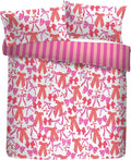 Bedlam Bow and Stripes Easy Care Reversible Duvet Cover Set