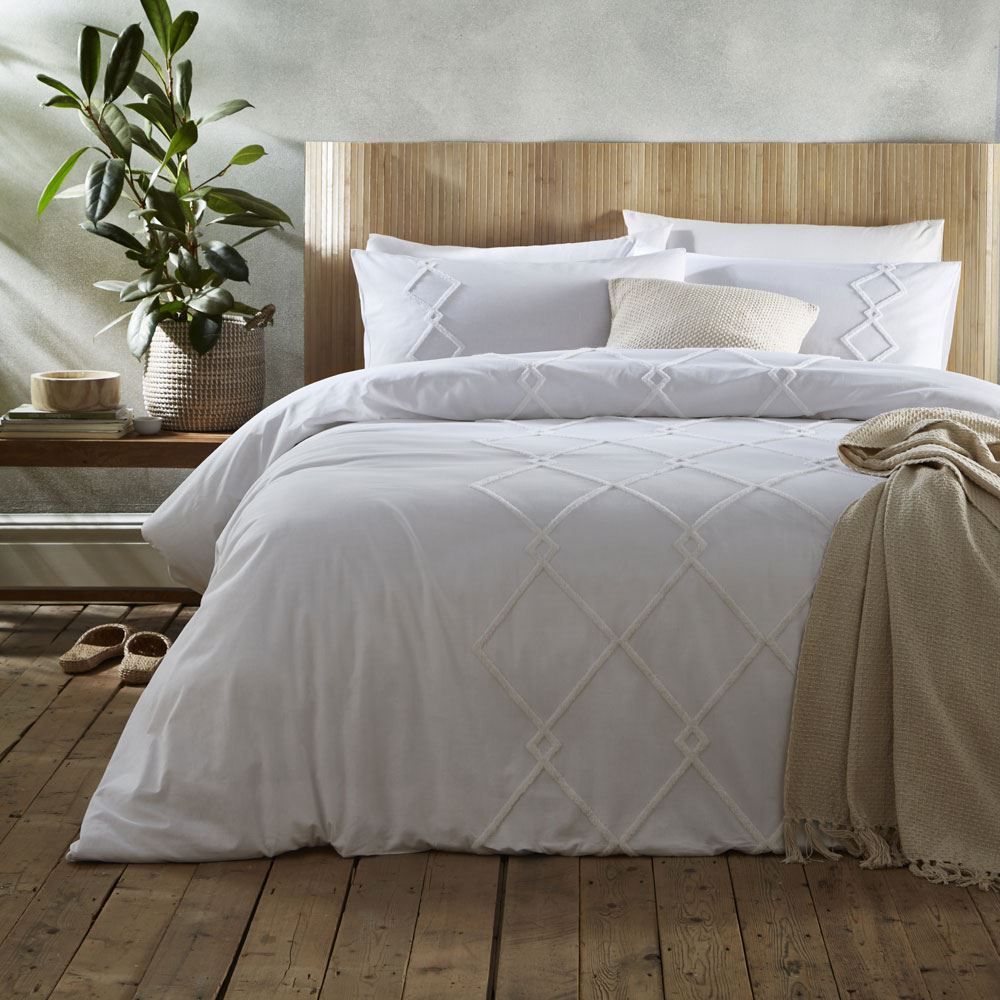 Appletree Loft Kojo Tufted Geometric 100% Cotton Duvet Cover Set