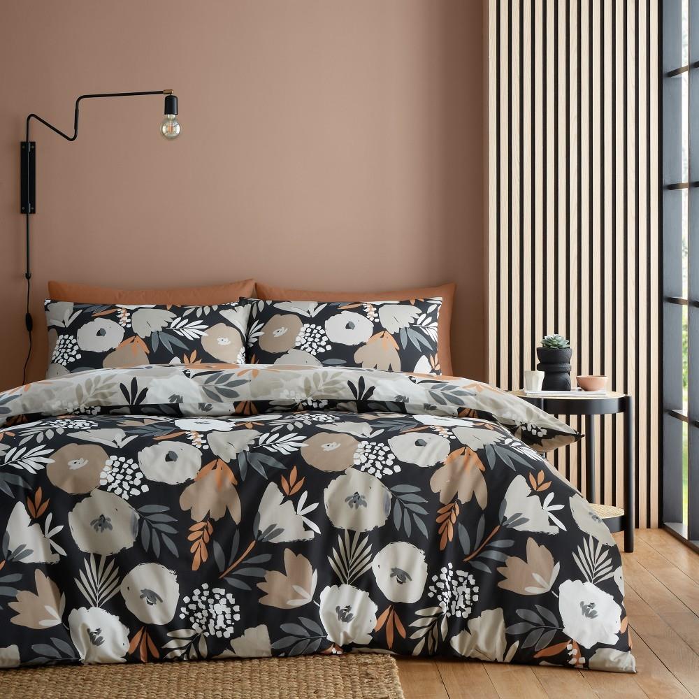 Fusion Yasmin Floral Botanical Print Easycare Reversible Duvet Cover Set
