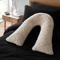 Catherine Lansfield Cosy Diamond Faux Fur V Shaped Sleep Cushion