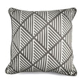 Fusion Brooklyn Geometric 100% Cotton Piped Cushion Cover, 43 x 43 Cm