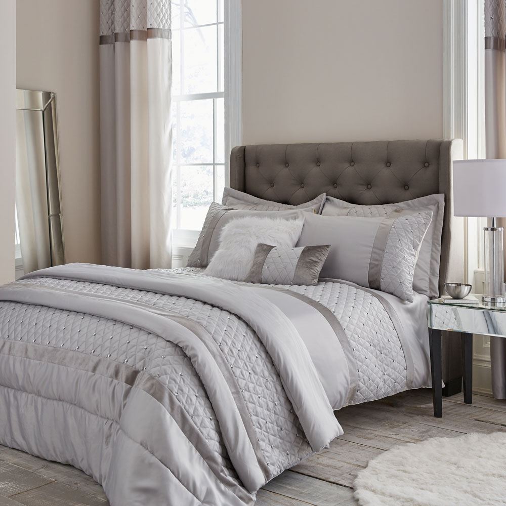 Catherine Lansfield Sequin Cluster Embellished Duvet Cover Set