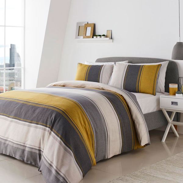 Fusion Betley Stripe Reversible Duvet Cover Set