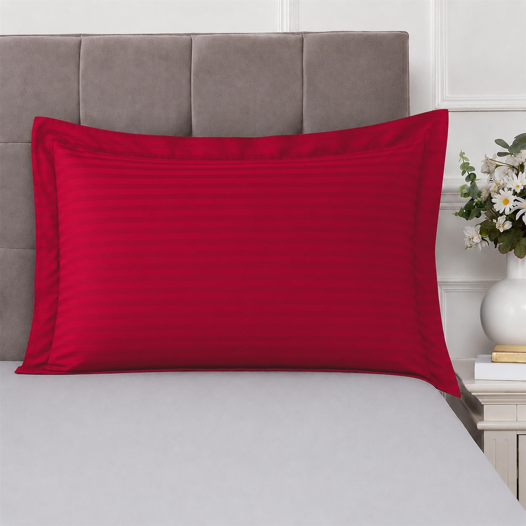 Night Zone Satin Stripe 100% Cotton 250 Thread Count Oxford Pillow Case