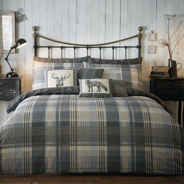 Dreams & Drapes Connolly Check 100% Brushed Cotton Duvet Cover Set