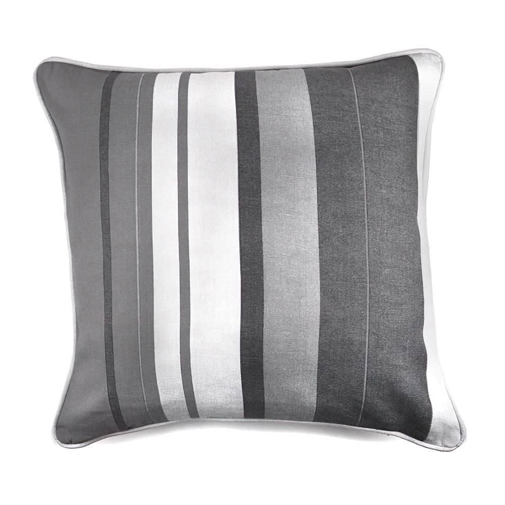 Fusion Whitworth Stripe 100% Cotton Piped Cushion Cover, 43 x 43 Cm