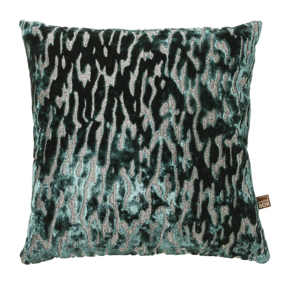 Scatter Box Tigris Cut Velvet Feather Filled Cushion