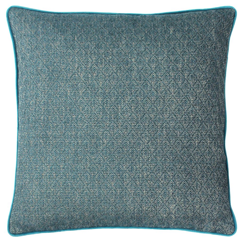 Paoletti Blenheim Geometric Woven Jacquard Piped Edge Cushion Cover