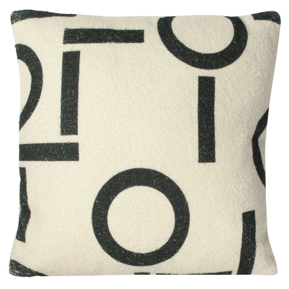 Furn Shearling Circa Geometric Sheared Fleece Cushion Cover