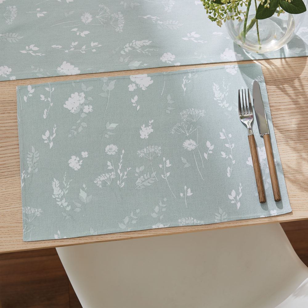 Catherine Lansfield Meadowsweet Floral 100% Cotton Table Place Mat