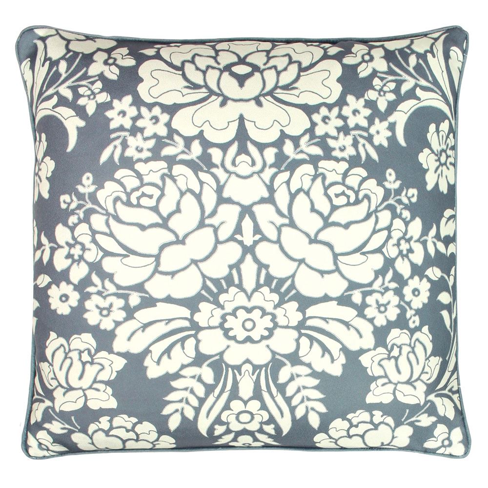 Paoletti Melrose Floral Print Piped Edge Cushion Cover
