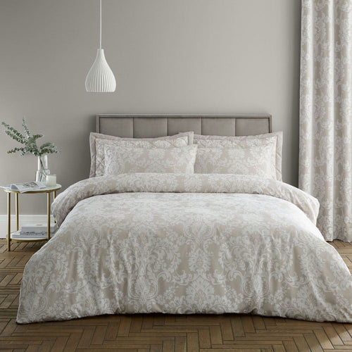 Catherine Lansfield Classic Jacquard Damask Cotton Rich Duvet Cover Set