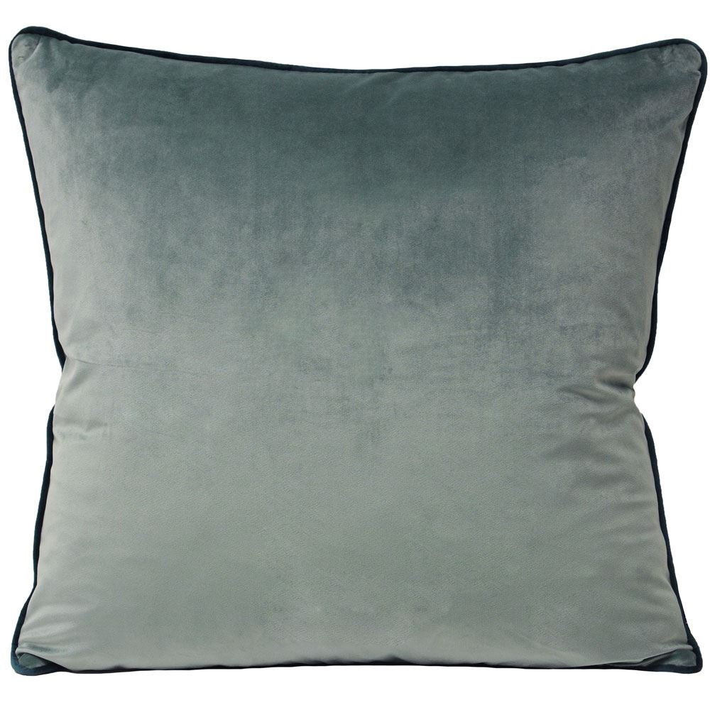 Riva Paoletti Meridian Faux Velvet Piped Cushion Cover