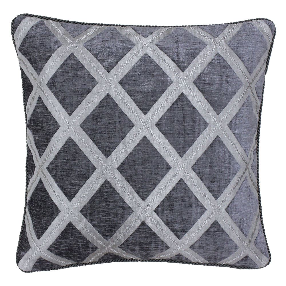 Riva Paoletti Hermes Geometric Diamond Chenille Cushion Cover