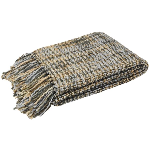 Paoletti Baoli Woven Weave Fringed Throw, 140 x 180 Cm