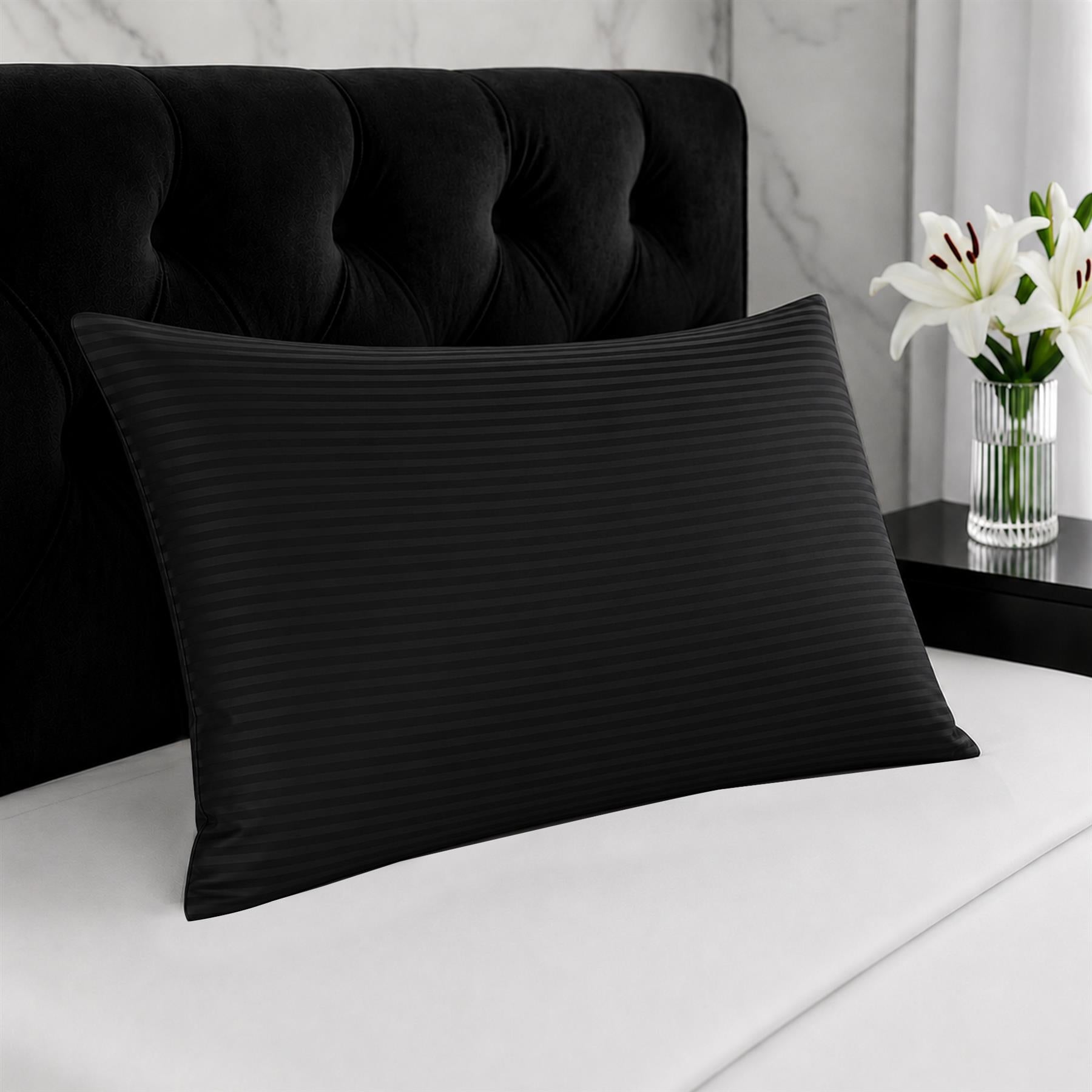 Night Zone Satin Stripe 100% Cotton 250 Thread Count Housewife Pillow Case